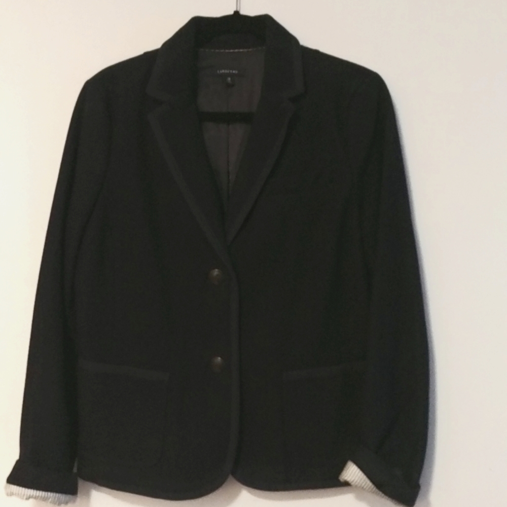 Landsend Misses navy blue wool blazer, size 10